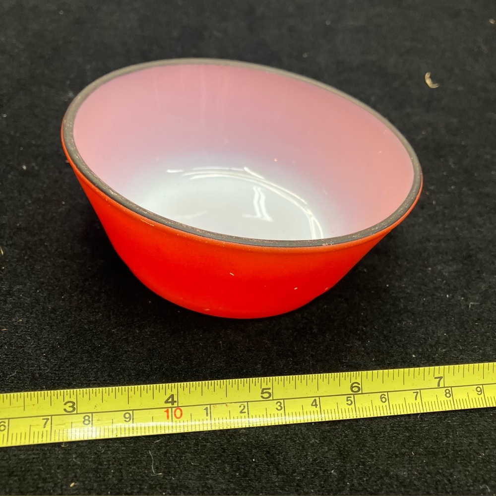 Vibrant Red and Pink Bowl fire king